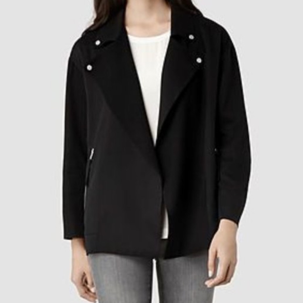 Allsaints Adria Biker Jacket | Black | Size US 6